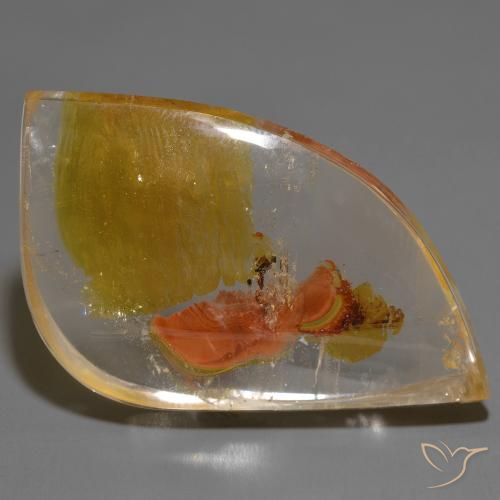74.99ct Naturel Multicolore Quartz avec marcassite, Fantaisie, Transparent