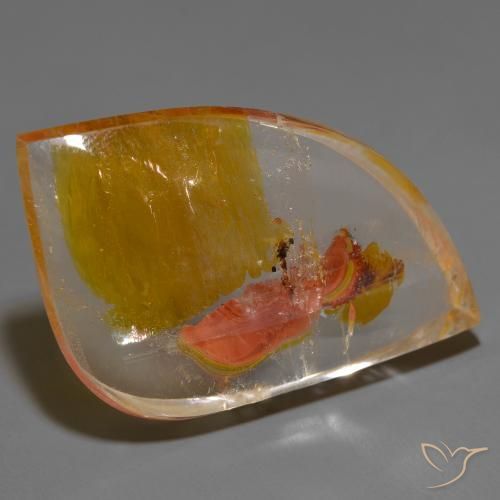 Quartz avec marcassite Multicolore naturelle Fantaisie, 74.99 ct, Transparent