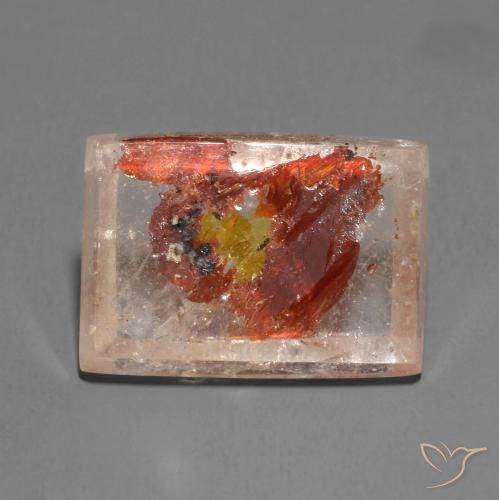 11.48ct Naturel Multicolore Quartz avec marcassite, Baquette, Transparent