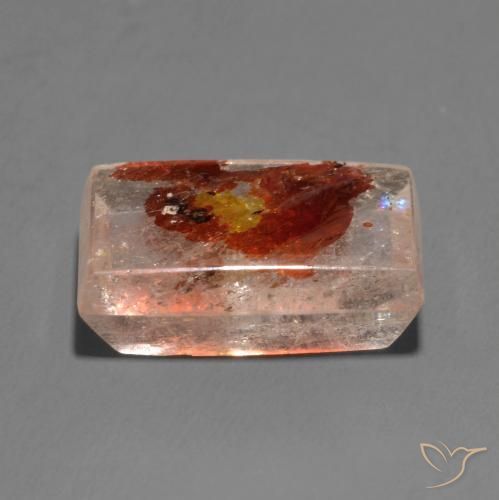 Quartz avec marcassite Multicolore naturelle Baquette, 11.48 ct, Transparent