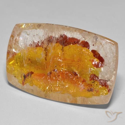 Quartz avec marcassite Multicolore naturelle Coussin, 63.38 ct, Transparent