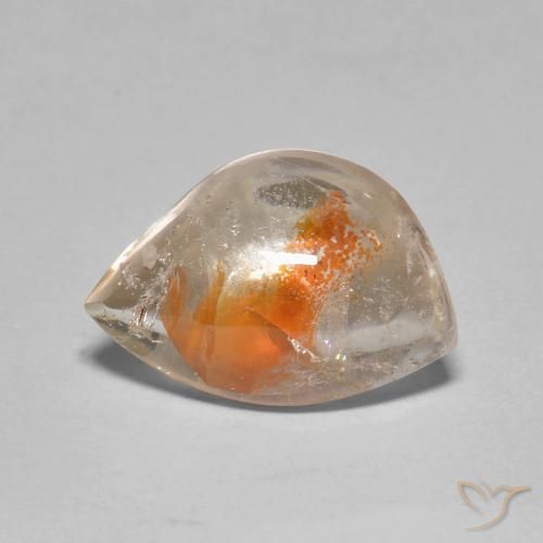 4.61ct Naturel Multicolore Quartz avec marcassite, Fantaisie, Transparent