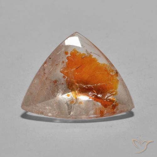 6.50ct Naturel Multicolore Quartz avec marcassite, Trillion, Transparent