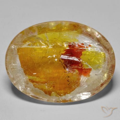 Quartz avec marcassite Multicolore naturelle ovale, 37.40 ct, Transparent