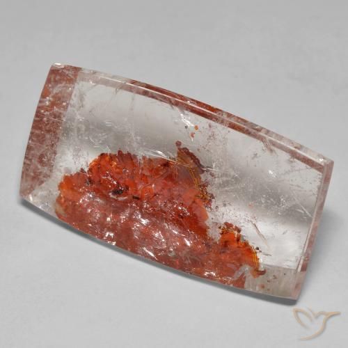 Quartz avec marcassite Multicolore naturelle Baquette, 29.59 ct, Transparent