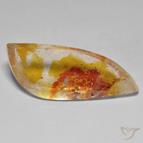 33.53ct Naturel Multicolore Quartz avec marcassite, Fantaisie, Transparent