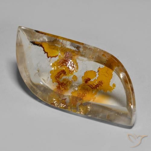 33.96ct Naturel Multicolore Quartz avec marcassite, Fantaisie, Transparent