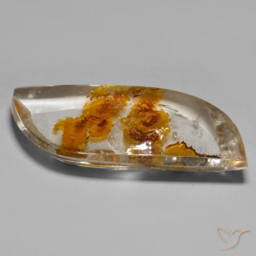 Quartz avec marcassite Multicolore naturelle Fantaisie, 33.96 ct, Transparent