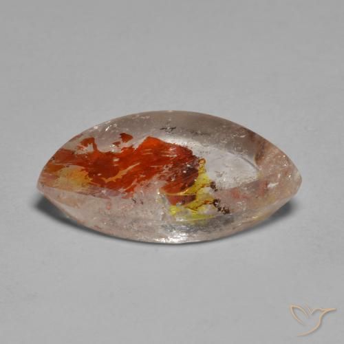 Quartz avec marcassite Multicolore naturelle Fantaisie, 6.92 ct, Transparent