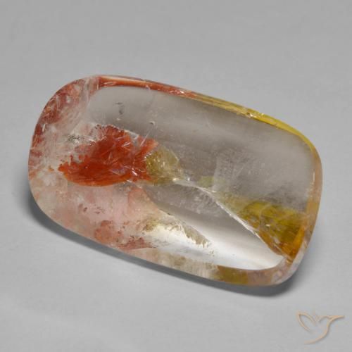 Quartz avec marcassite Multicolore naturelle Coussin, 21.03 ct, Transparent