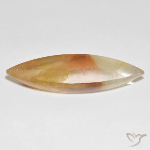 Quartz avec marcassite Multicolore naturelle Marquise, 33.18 ct, Transparent