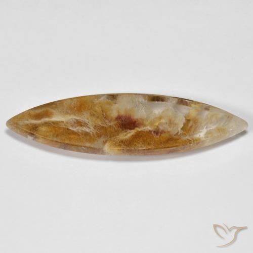 19.87ct Naturel Multicolore Quartz avec marcassite, Marquise, Translucide