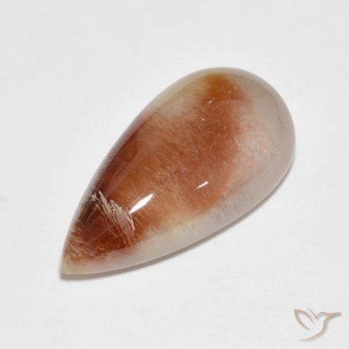10.35ct Naturel Multicolore Quartz avec marcassite, En forme de poire, Translucide