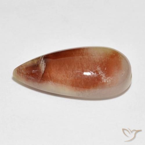 Quartz avec marcassite Multicolore naturelle En forme de poire, 10.35 ct, Translucide