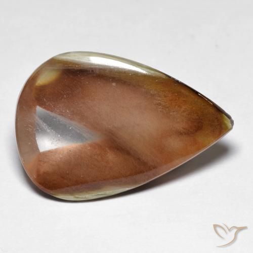 13.75ct Naturel Multicolore Quartz avec marcassite, En forme de poire, Translucide