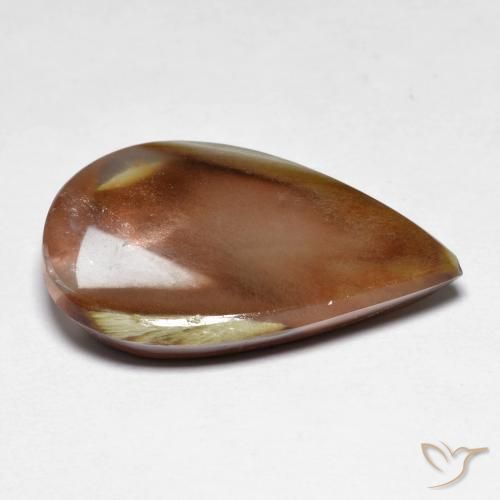 Quartz avec marcassite Multicolore naturelle En forme de poire, 13.75 ct, Translucide