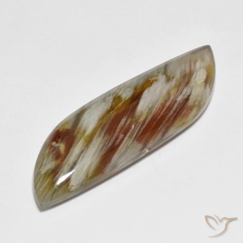 20.02ct Naturel Multicolore Quartz avec marcassite, Fantaisie, Opaque