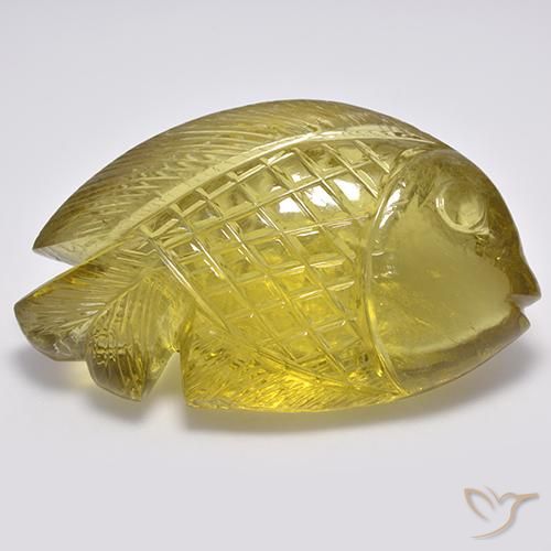 Quartz Jaune clair naturelle Fantaisie, 116.65 ct, Transparent