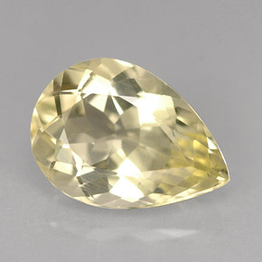 Quartz jaune naturelle en forme de poire, 3,36 ct, VVS