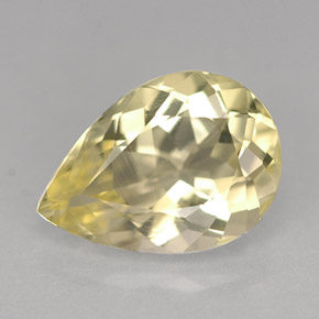 Quartz jaune naturelle en forme de poire, 3,36 ct, VVS