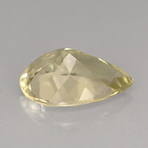 Quartz jaune naturelle en forme de poire, 3,36 ct, VVS