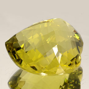 Quartz jaune naturelle forme de coeur, 77,27 ct, IF