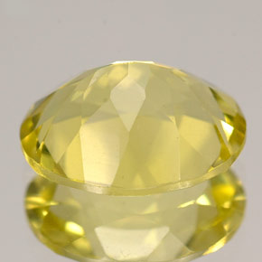 Quartz jaune naturelle coupe ovale, 4,07 ct, VVS
