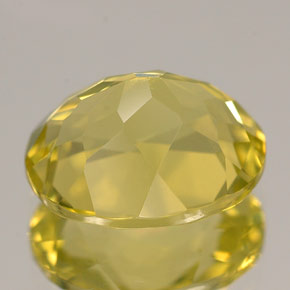 Quartz jaune naturelle coupe ovale, 3,61 ct, VVS-VS