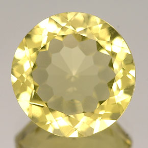Quartz jaune naturelle coupe roude, 5,16 ct, VVS