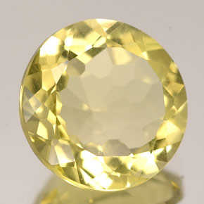 Quartz jaune naturelle coupe roude, 5,16 ct, VVS