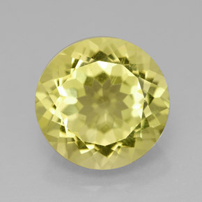 Quartz jaune naturelle coupe roude, 5,28 ct, VVS-VS