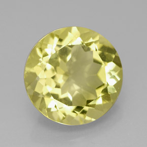 Quartz jaune naturelle coupe roude, 5,28 ct, VVS-VS