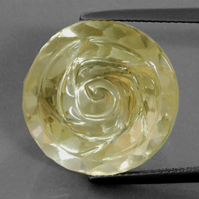Quartz jaune naturelle transparent, 21,03 ct, transparent / translucide