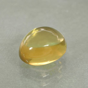 Quartz jaune naturelle coupe ovale, 1,61 ct, transparent