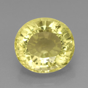 Quartz Citron naturelle Coupe ovale, 5.96 ct, VVS