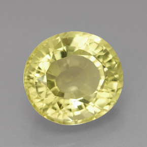Quartz Citron naturelle Coupe ovale, 5.96 ct, VVS
