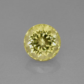 Quartz jaune naturelle coupe roude, 2,22 ct, VVS
