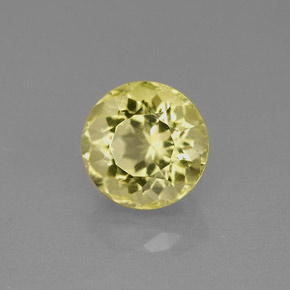 Quartz jaune naturelle coupe roude, 2,22 ct, VVS