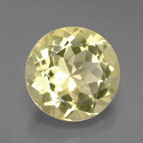 Quartz jaune naturelle coupe roude, 5,62 ct, VVS