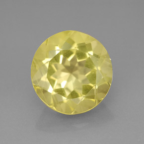Quartz jaune naturelle coupe roude, 5,36 ct, VVS-VS