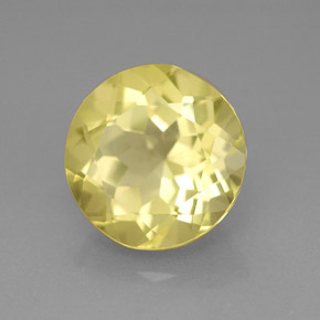 Quartz jaune naturelle coupe roude, 5,36 ct, VVS-VS