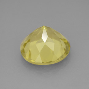 Quartz jaune naturelle coupe roude, 5,36 ct, VVS-VS