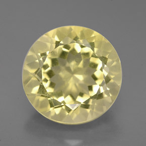 Quartz jaune naturelle coupe roude, 5,94 ct, VVS