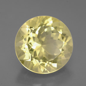 Quartz jaune naturelle coupe roude, 5,94 ct, VVS