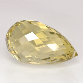 Quartz jaune naturelle briolette, 15,28 ct, VVS-VS