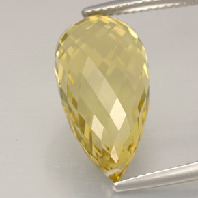 Quartz Citron naturelle Briolette, 11.48 ct, VVS