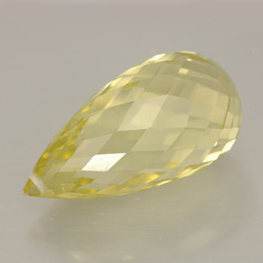 Quartz jaune naturelle briolette, 12,08 ct, VVS-VS
