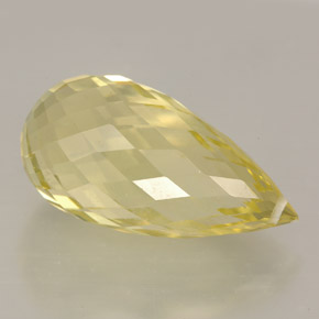 Quartz jaune naturelle briolette, 12,08 ct, VVS-VS