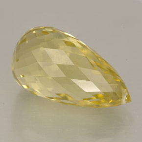 Quartz jaune naturelle briolette, 12,38 ct, IF