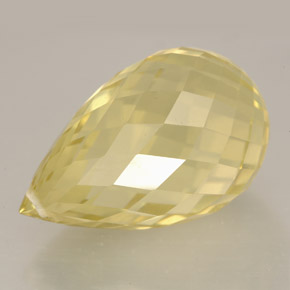 Quartz jaune naturelle briolette, 16,27 ct, VVS